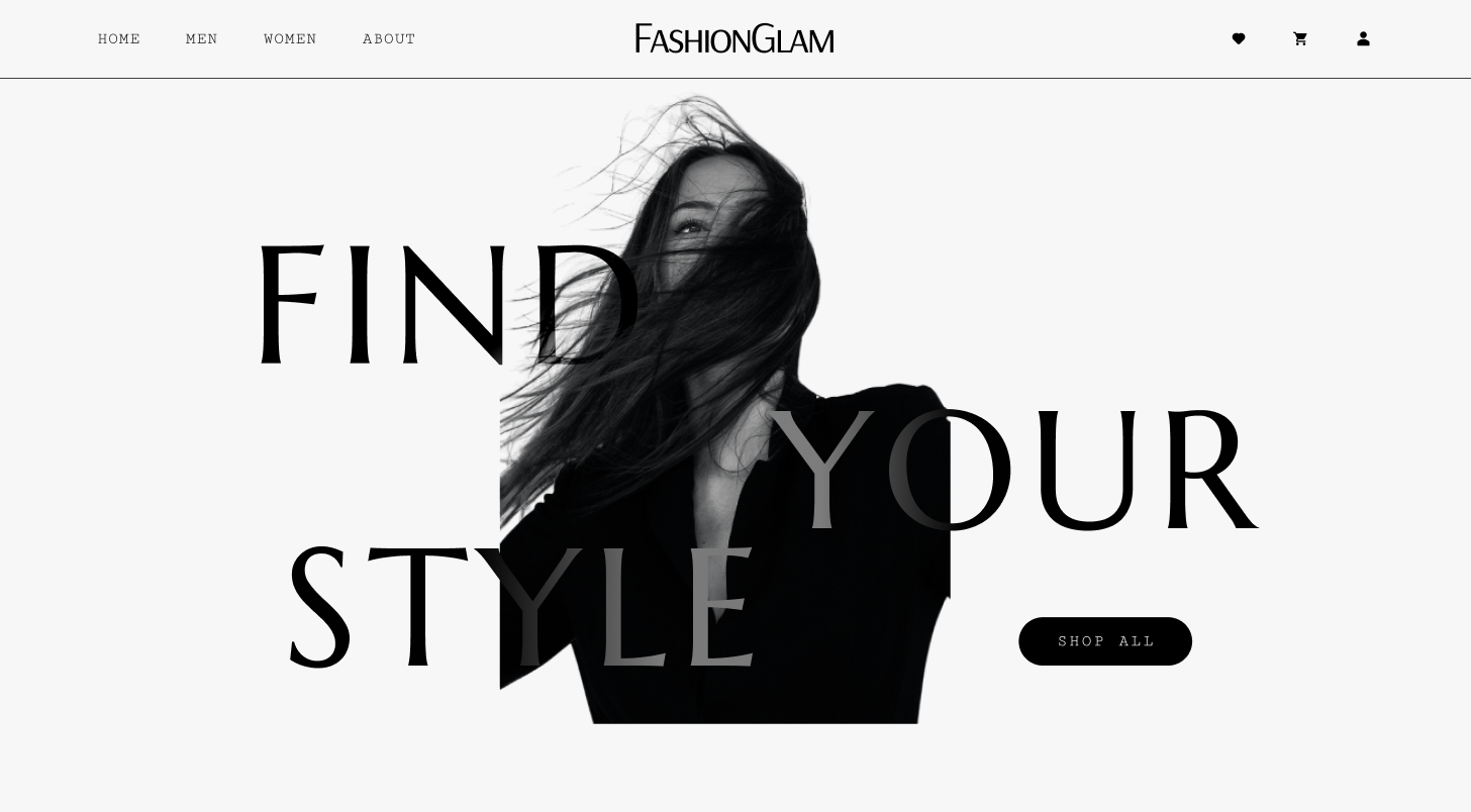 FashionGlam premium e-commerce landing page preview